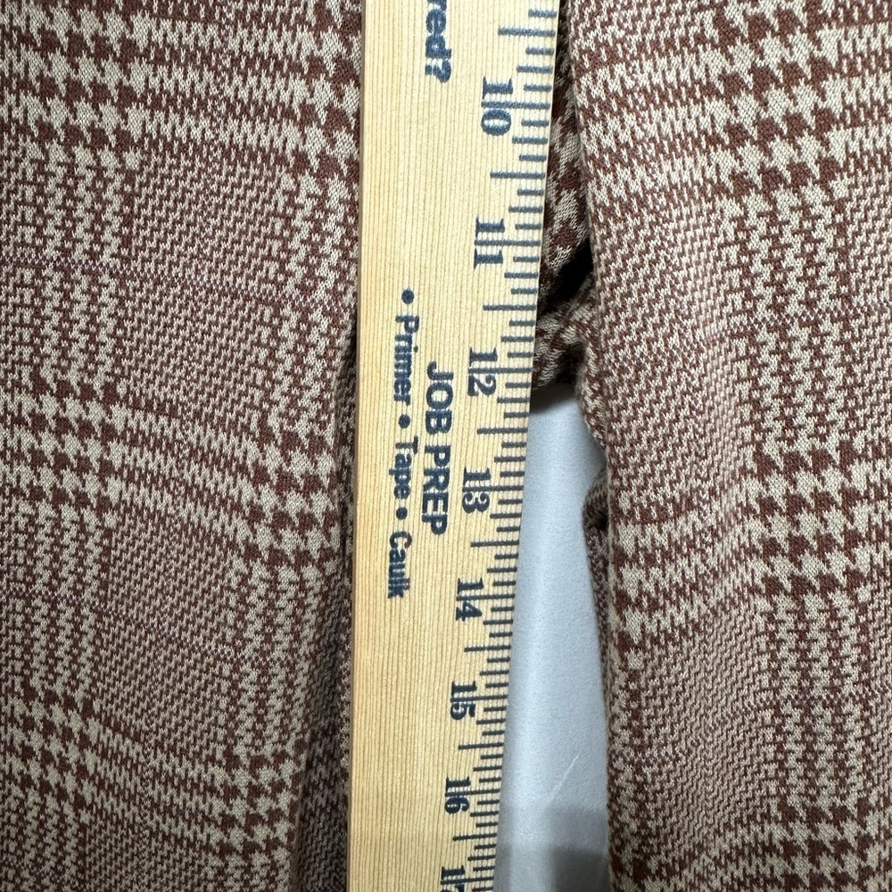 Isaac Mizrahi Live Brown Plaid Pull-On Pants Size Medium - Picture 3 of 8